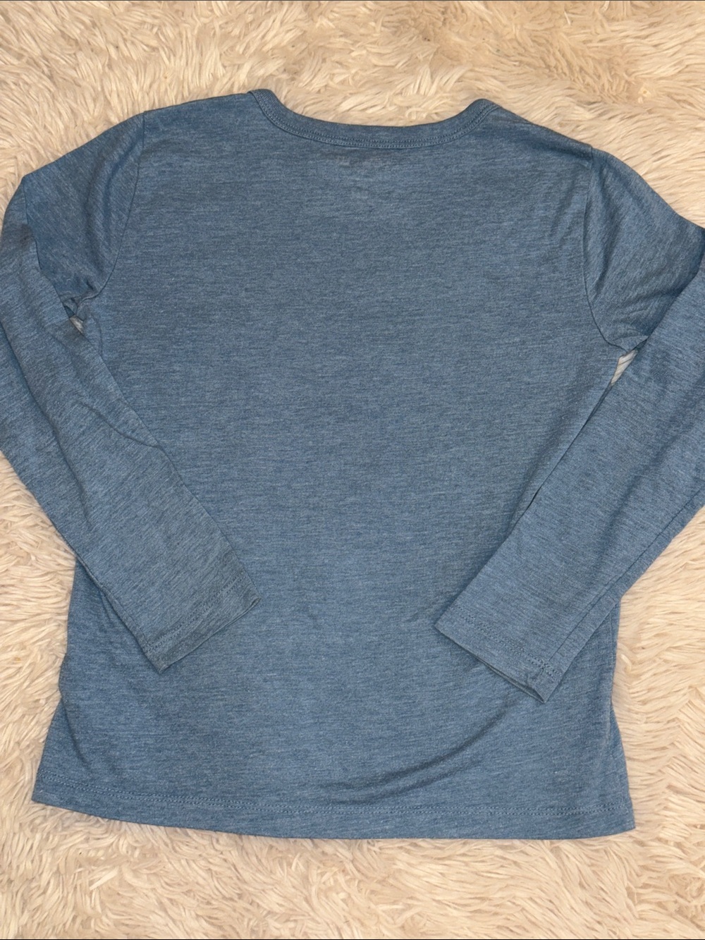 Crewcuts Blue 'DUDE' Graphic Long Sleeve Shirt 6/7 - Picture 3 of 4